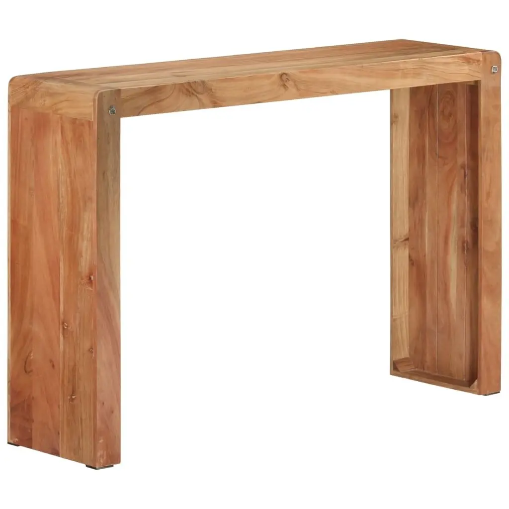 Console Table Rustic Solid Acacia Wood 110x30x76 cm Brown