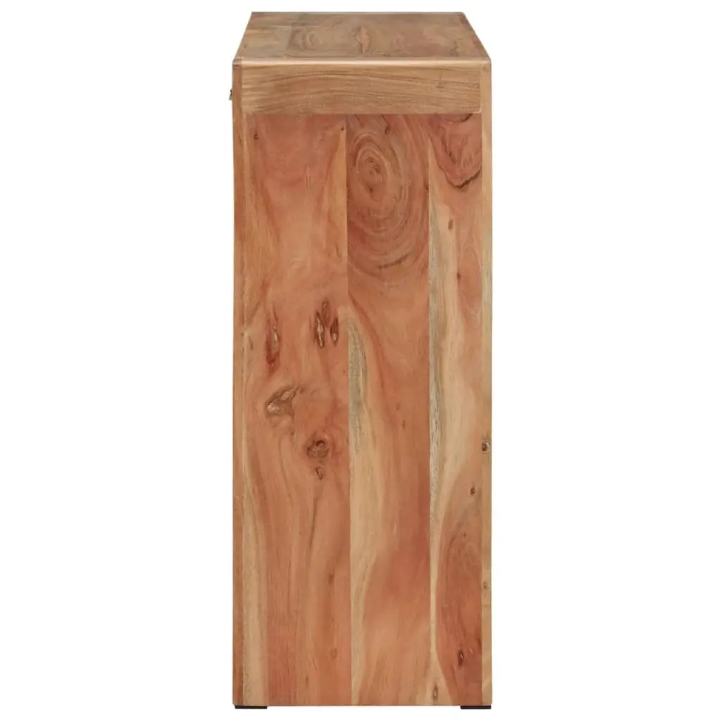Console Table Rustic Solid Acacia Wood 110x30x76 cm Brown
