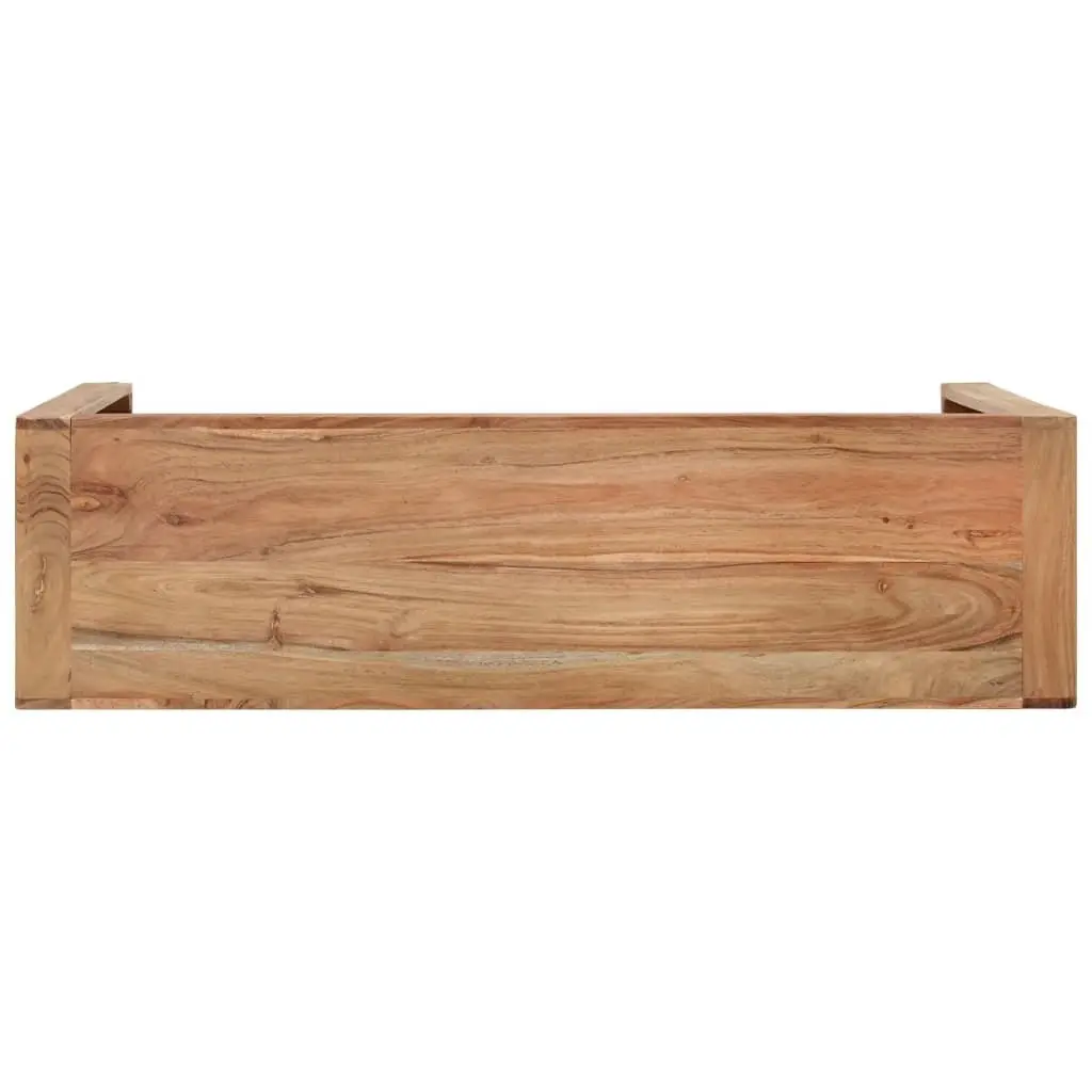 Console Table Rustic Solid Acacia Wood 110x30x76 cm Brown