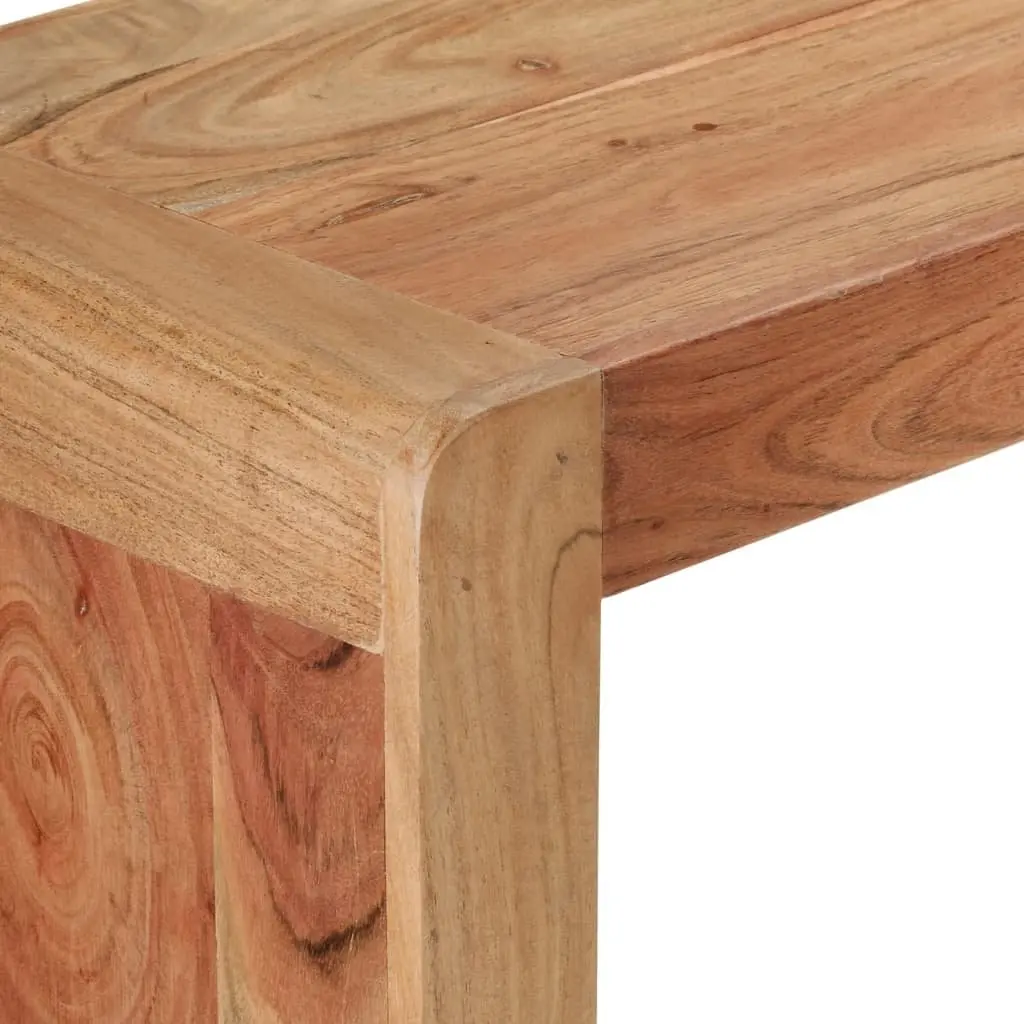 Console Table Rustic Solid Acacia Wood 110x30x76 cm Brown