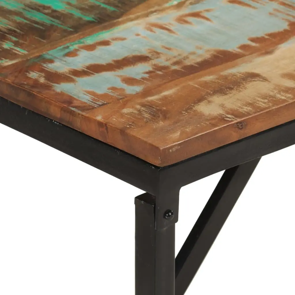 Reclaimed Wood Bench Industrial Style 160x35x46 cm