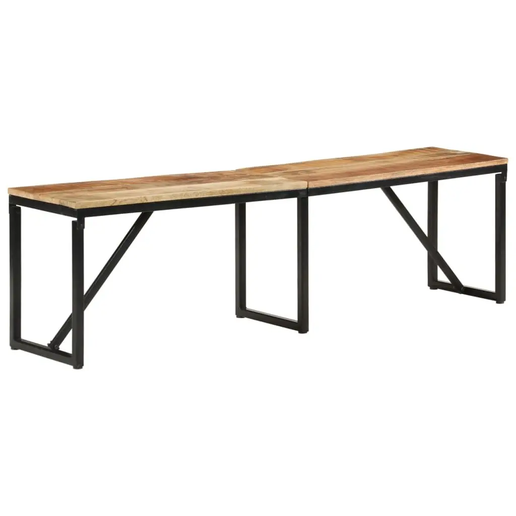 Solid Wood Bench Industrial Style 160x35x46 cm