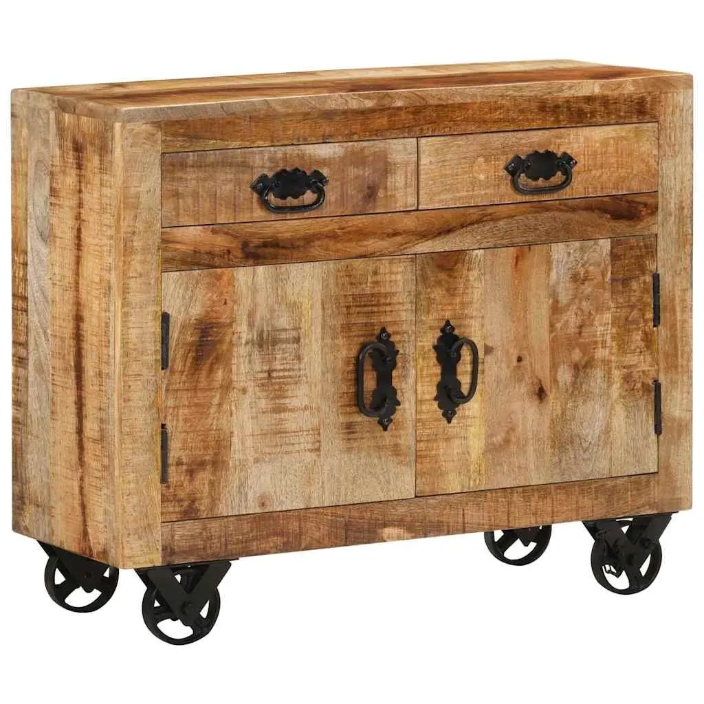 Sideboard Cabinet Retro Style Solid Mango Wood 80x30x65 cm Brown
