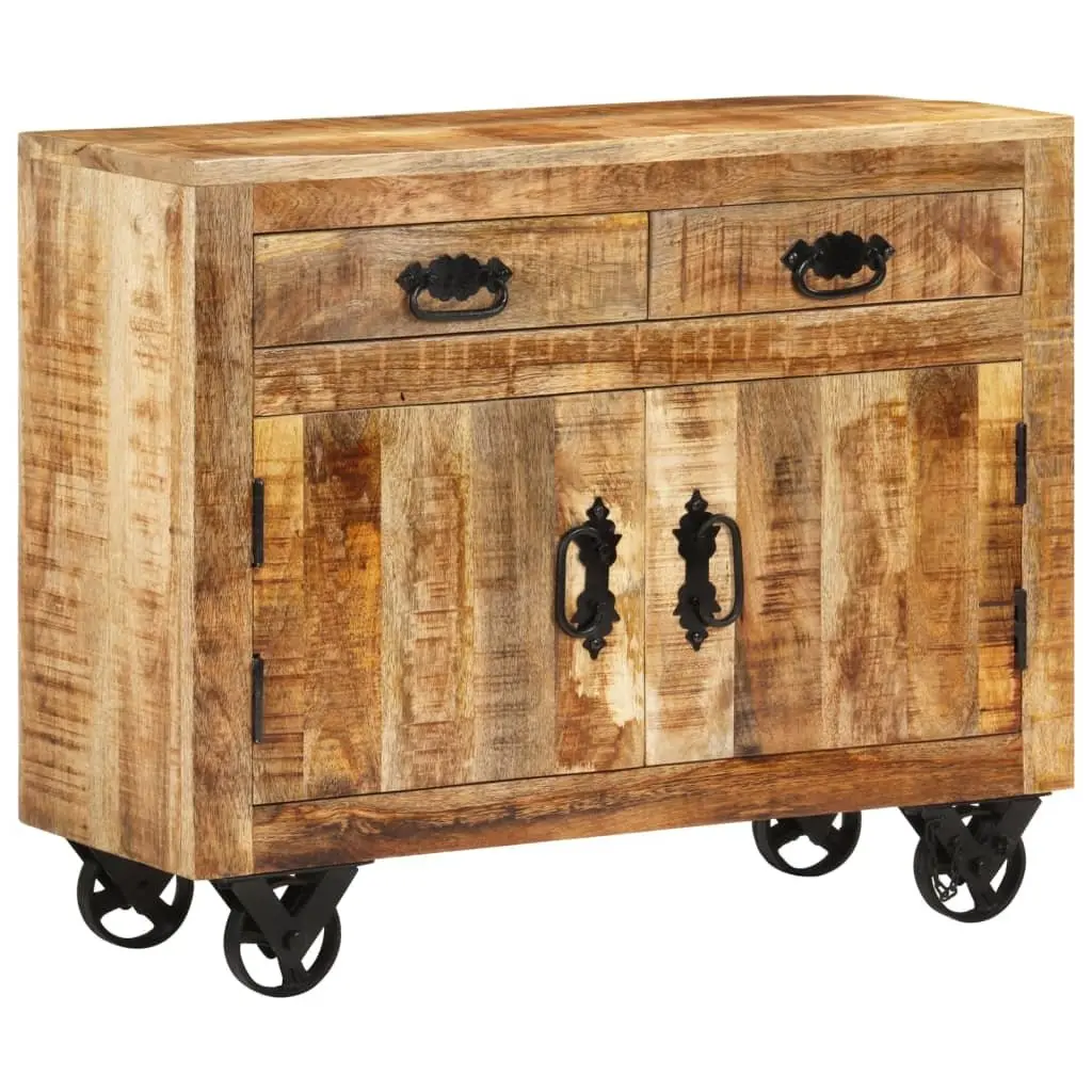 Sideboard Cabinet Retro Style Solid Mango Wood 80x30x65 cm Brown