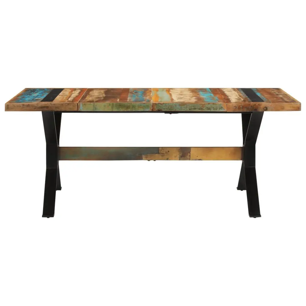 Dining Table 180x90x73cm Solid Reclaimed Wood Kitchen Brown Vintage Furniture