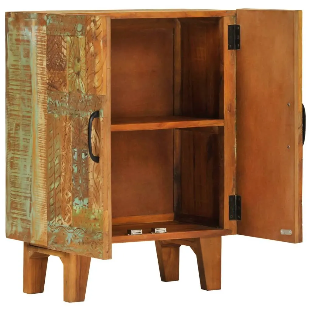 Hand-Carved Wooden Sideboard