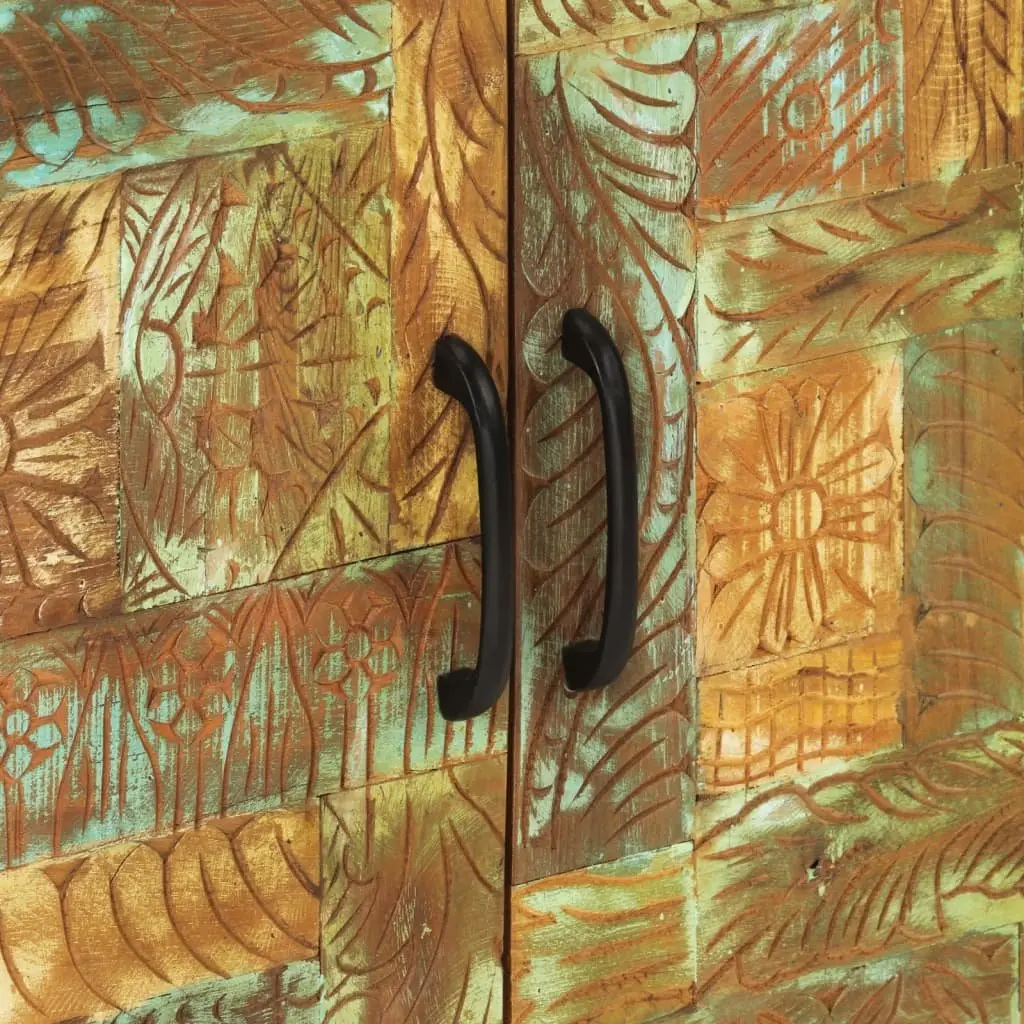 Hand-Carved Wooden Sideboard