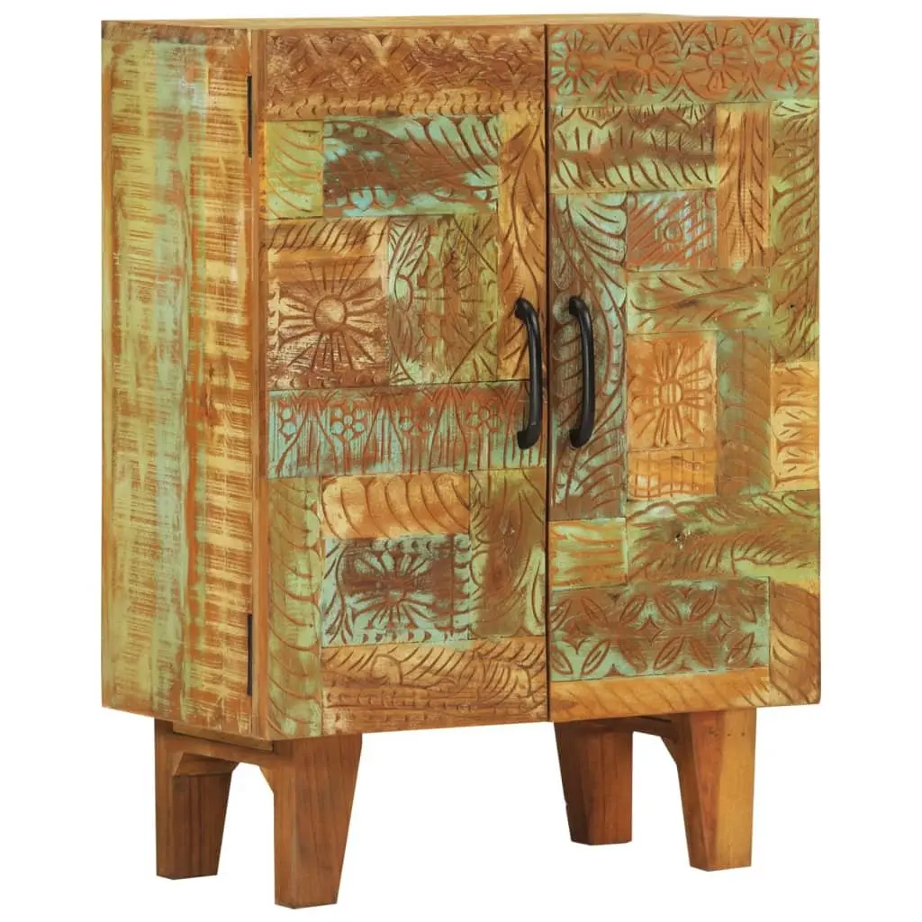 Hand-Carved Wooden Sideboard