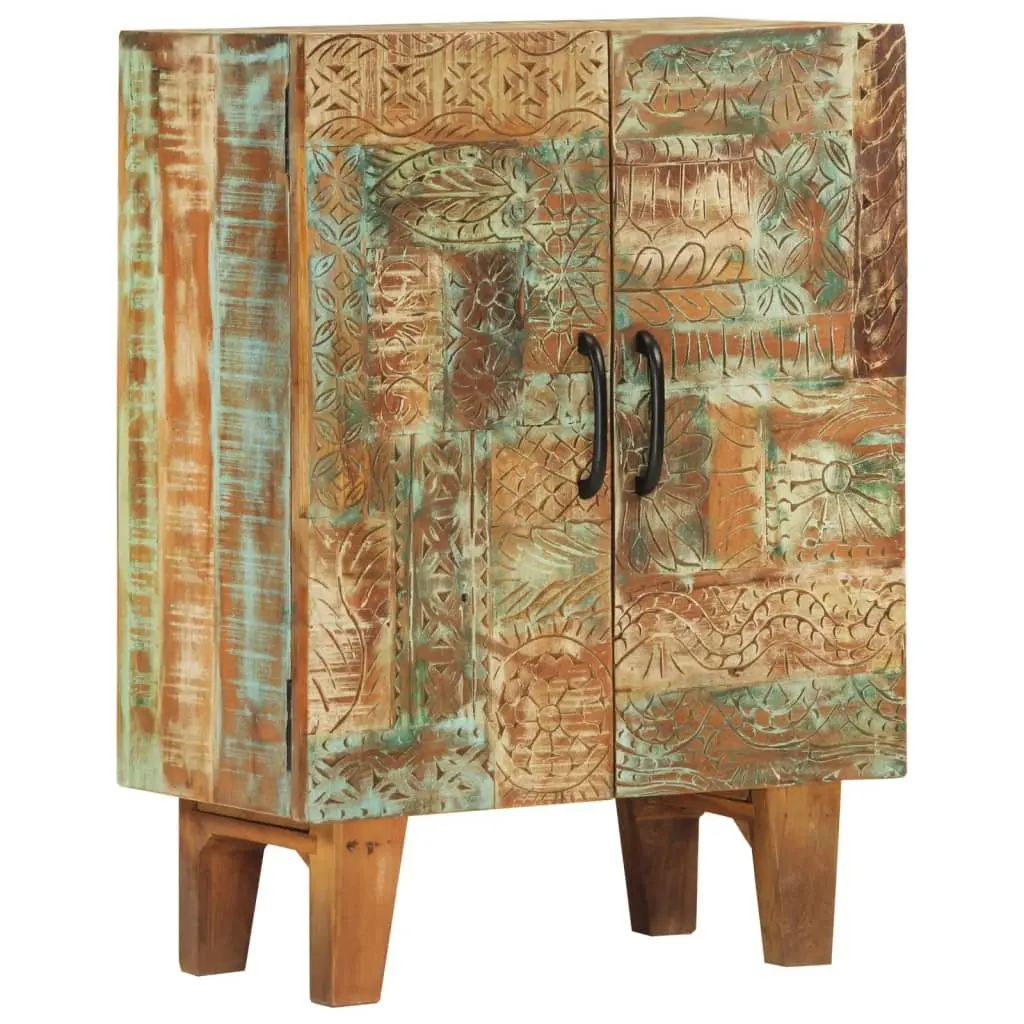 Hand-Carved Wooden Sideboard