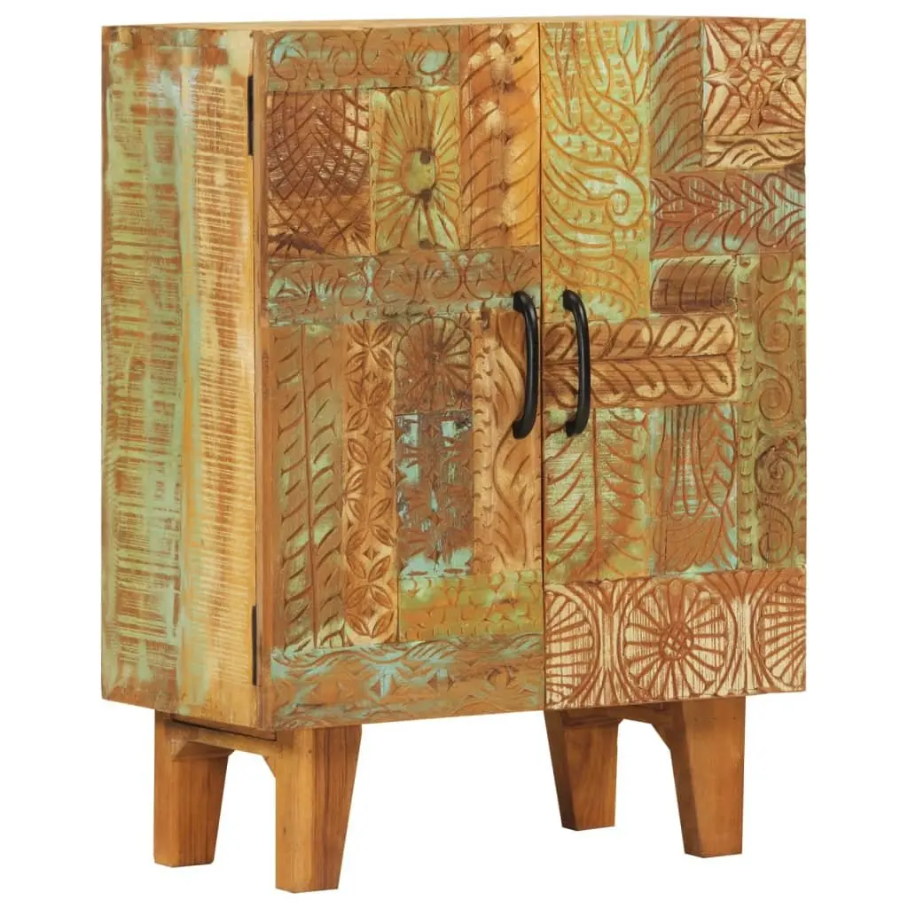 Hand-Carved Wooden Sideboard