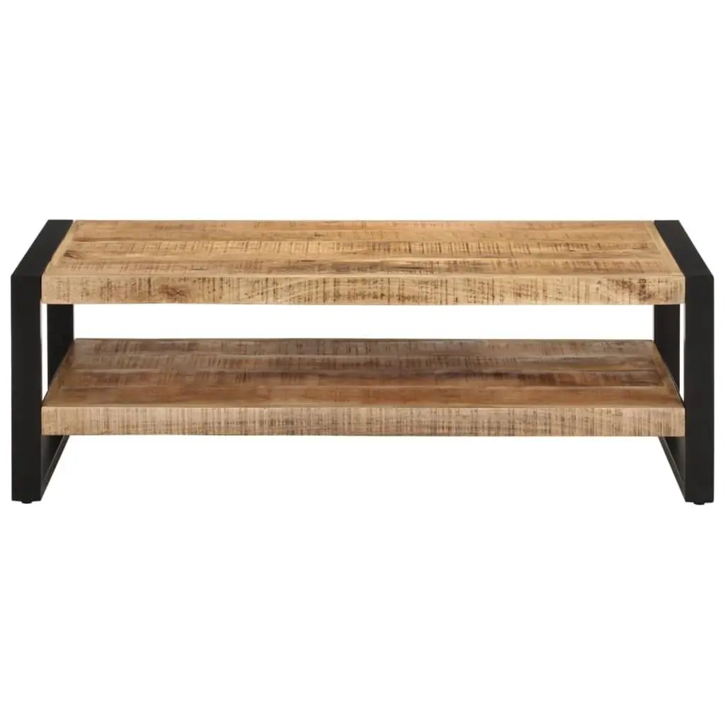 Coffee Table Rustic Two Tier 120x55x40 cm Solid Wood Mango