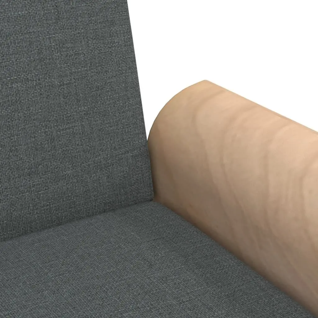 Sofa Bed Adjustable Backrest Grey Fabric with Armrests