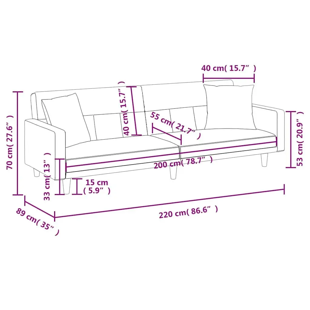 Black Sofa Bed for Guests