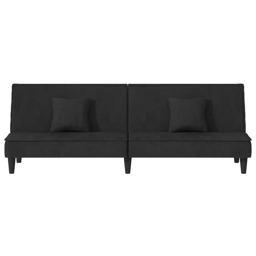 Black Velvet Sofa Bed for Guests
