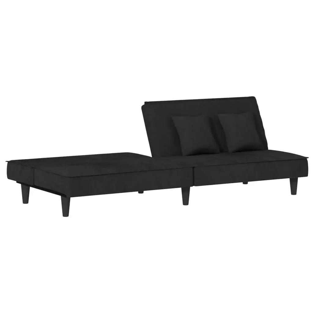 Black Velvet Sofa Bed for Guests