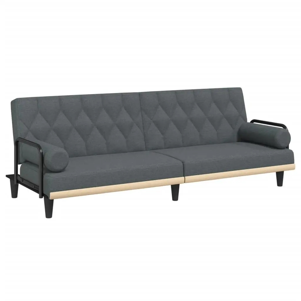Grey Sofa Bed with Armrests