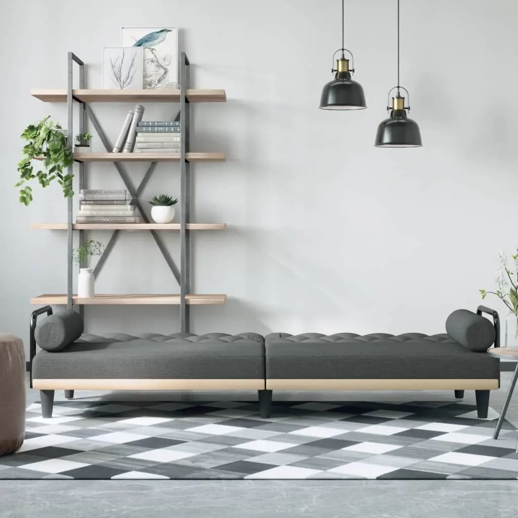 Grey Sofa Bed with Armrests