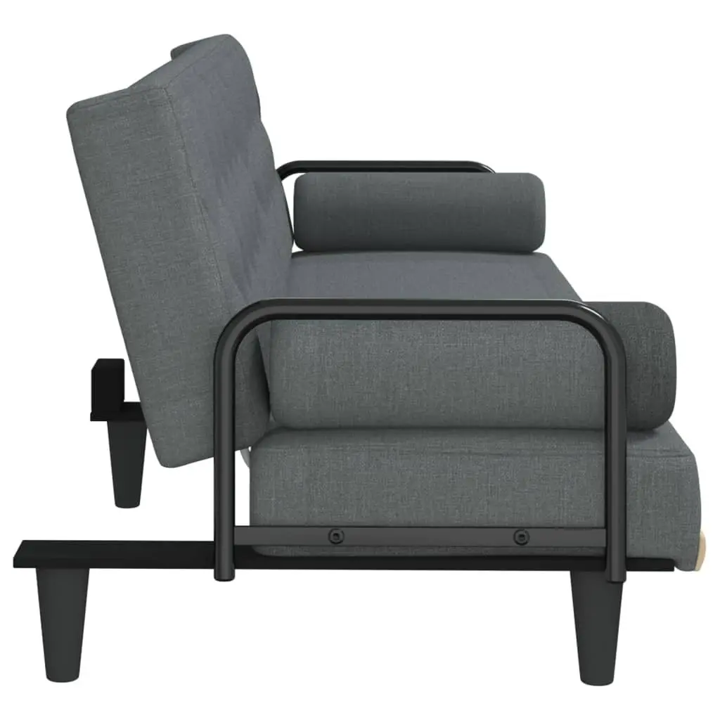 Grey Sofa Bed with Armrests