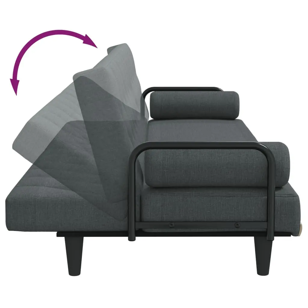 Grey Sofa Bed with Armrests