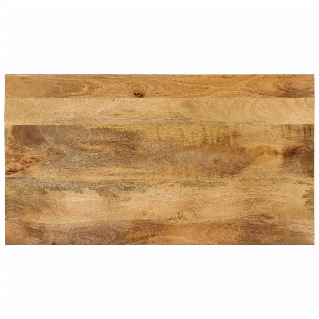 Coffee Table 2-Layer Brown Solid Wood Mango Steel Frame 100W x 55D x 38H cm
