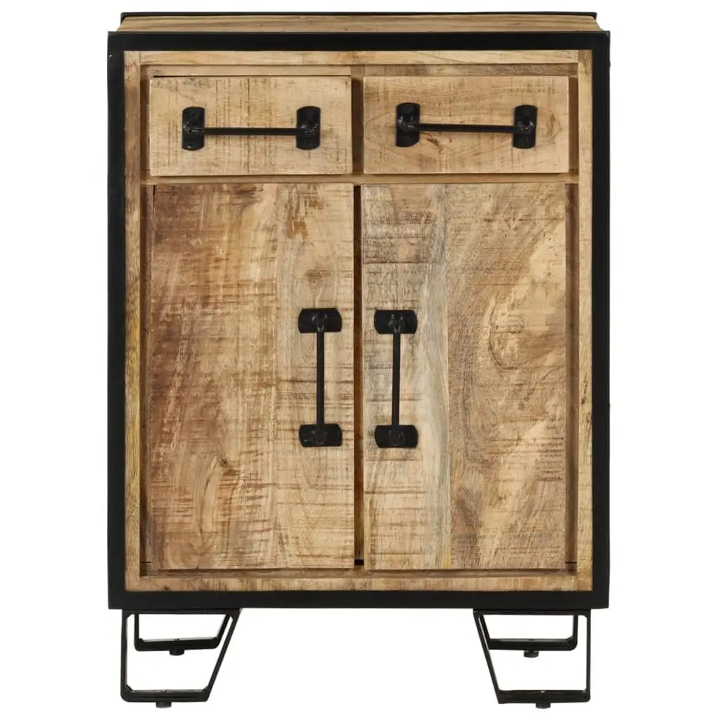 Sideboard Cabinet with 2 Drawers Storage Buffet Brown Furniture Solid Wood Iron