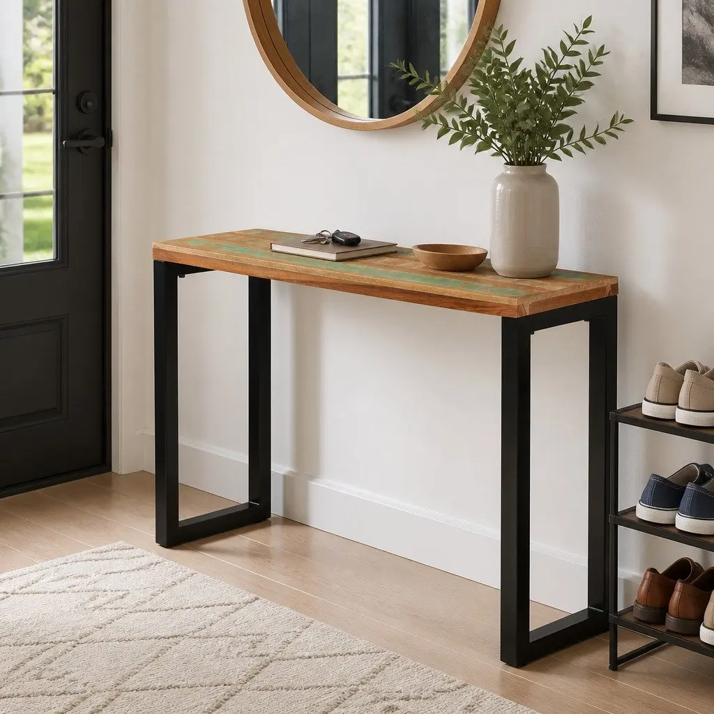 Console Table 110x35x75 cm Solid Reclaimed Wood Hall Entryway Accent Furniture