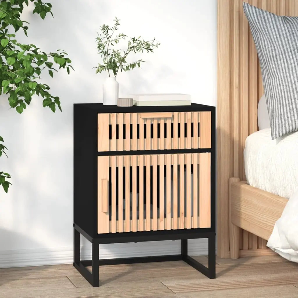 Bedside Cabinets 2 pcs Black 40x30x55.5 cm Scandinavian Storage Nightstand