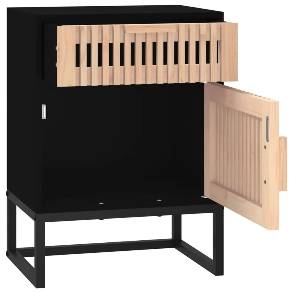 Bedside Cabinets 2 pcs Black 40x30x55.5 cm Scandinavian Storage Nightstand