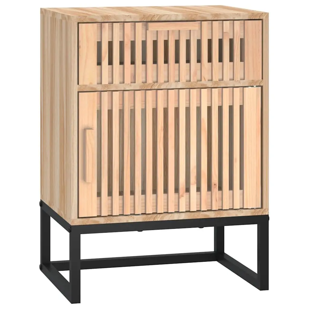 Bedside Cabinets 2 pcs Brown Scandinavian Engineered Wood Nightstand Storage