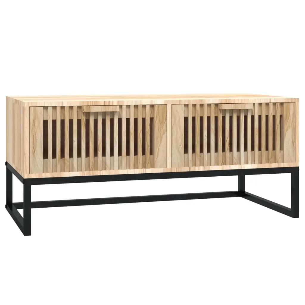 Coffee Table with Storage Drawers Brown Engineered Wood Living Room Furniture