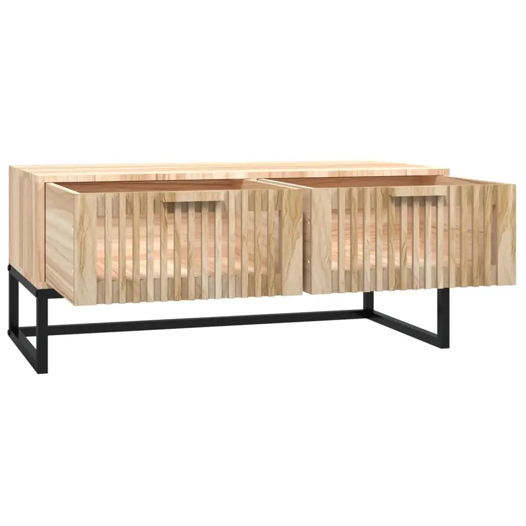 Coffee Table with Storage Drawers Brown Engineered Wood Living Room Furniture
