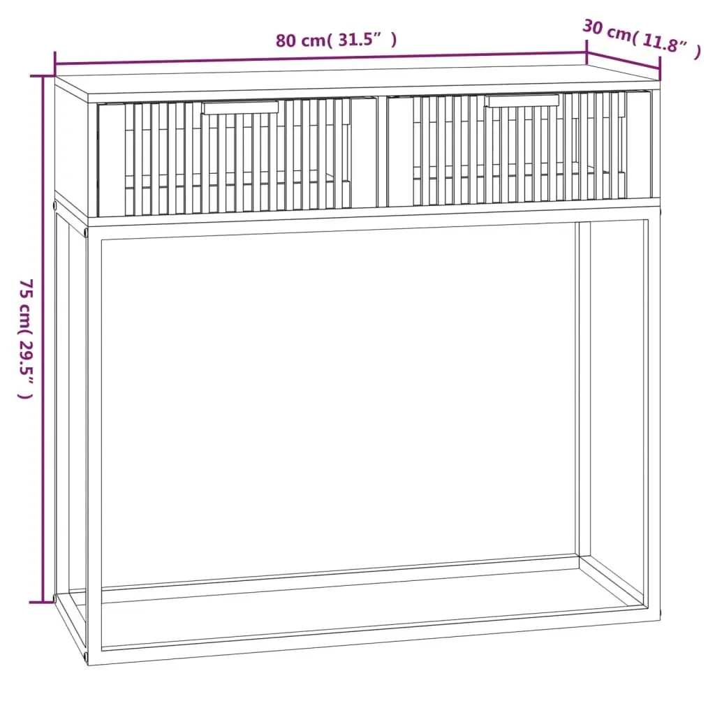 Console Table 80x30x75 cm in Black