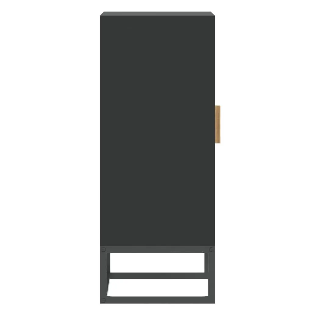 Sideboard Storage Cabinet Black Engineered Wood 60W x 30D x 75H cm