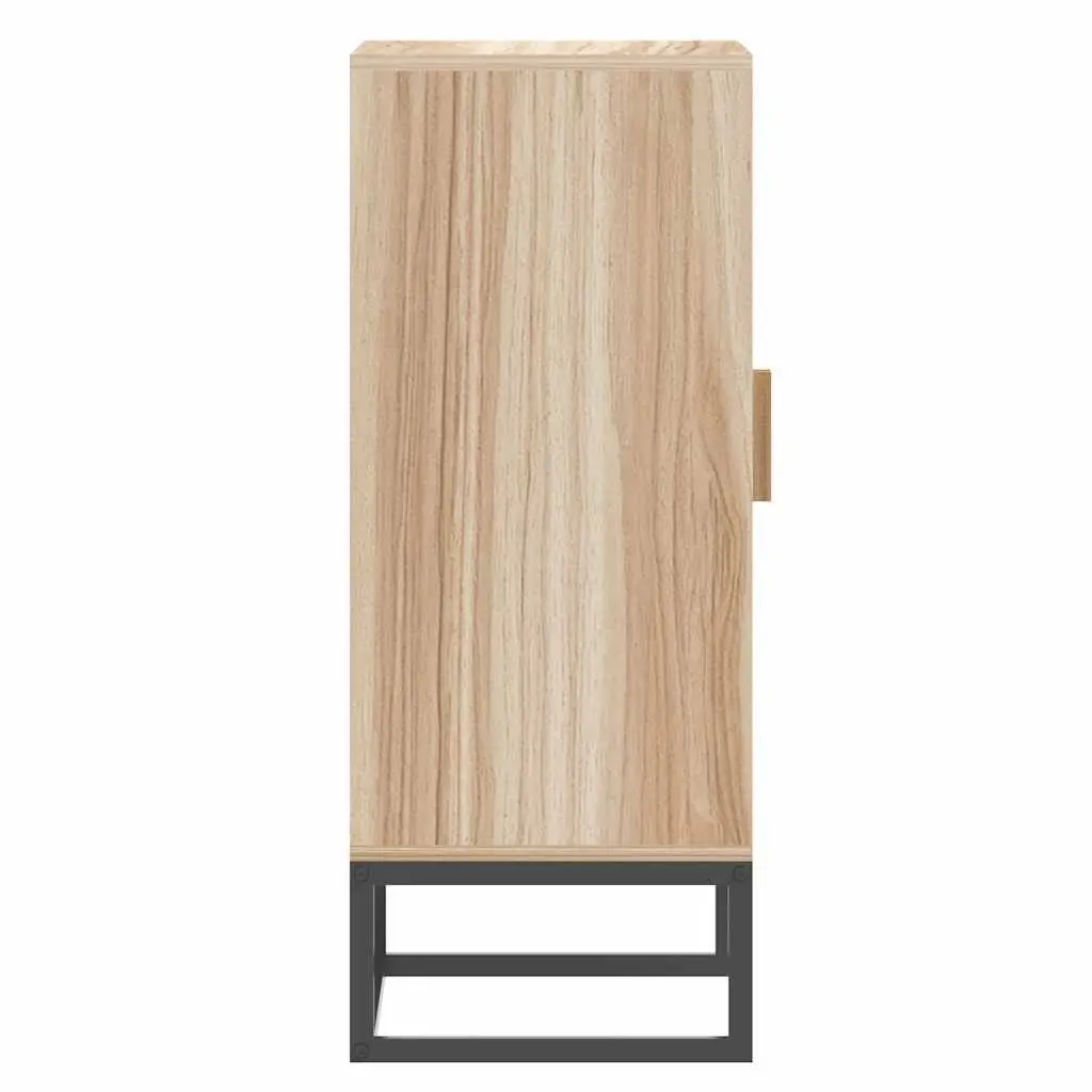 Brown Sideboard Storage Cabinet 60x30x75cm Engineered Wood with Iron Legs