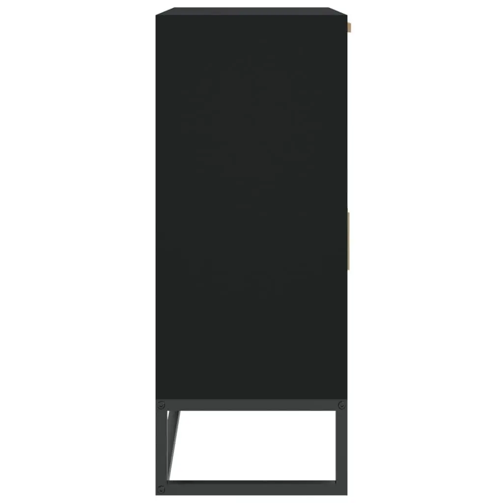 Sideboard Storage Cabinet Black Engineered Wood 60x30x75cm