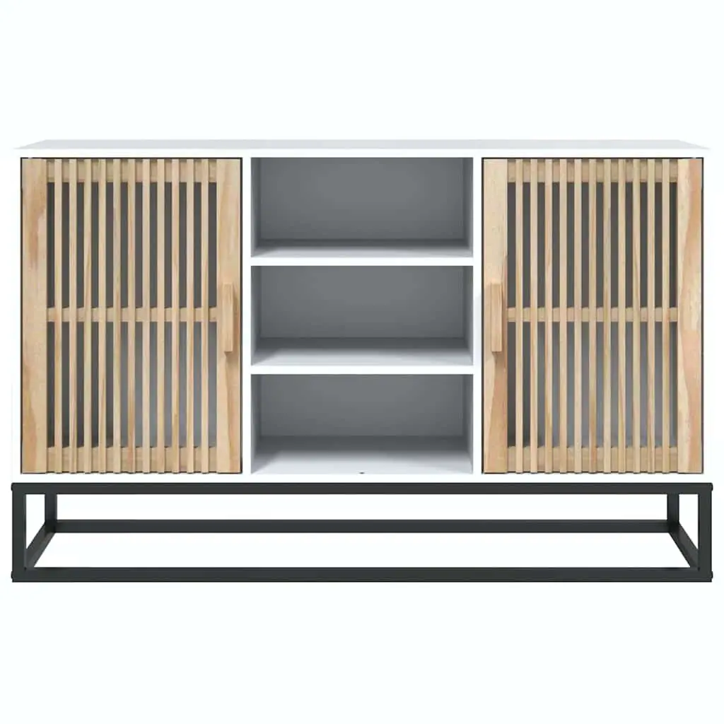 Sideboard White Engineered Wood 105x30x65 cm Storage Cabinet