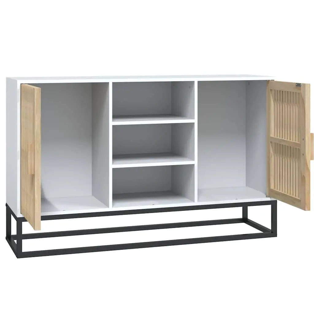Sideboard White Engineered Wood 105x30x65 cm Storage Cabinet