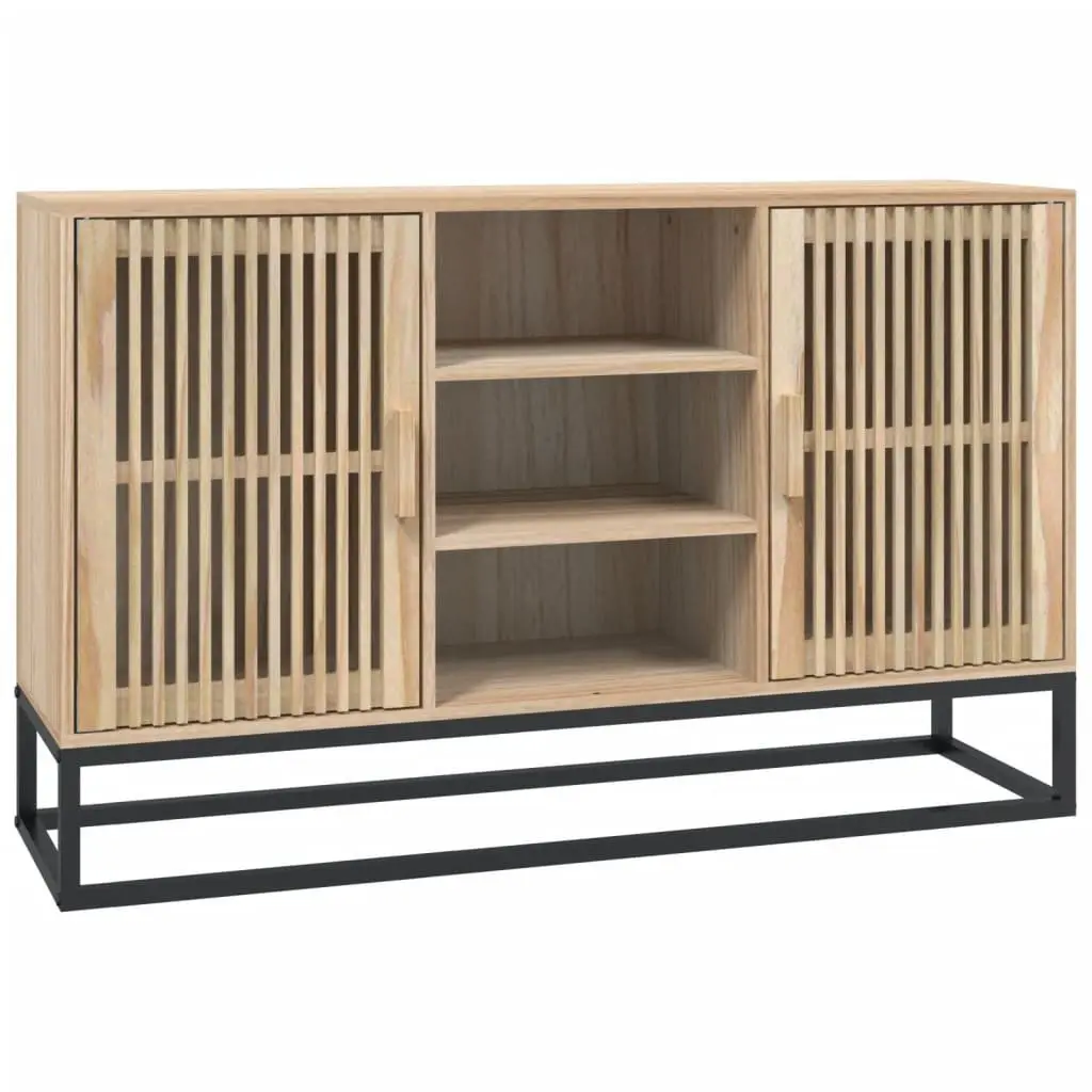 Sideboard Cabinet Brown Engineered Wood 105x30x65cm Storage Buffet Furniture