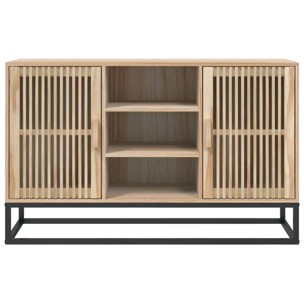 Sideboard Cabinet Brown Engineered Wood 105x30x65cm Storage Buffet Furniture