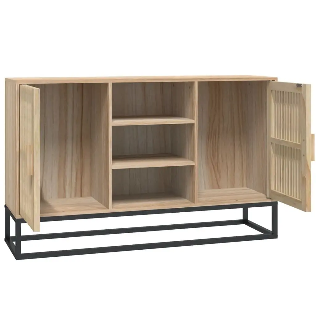 Sideboard Cabinet Brown Engineered Wood 105x30x65cm Storage Buffet Furniture