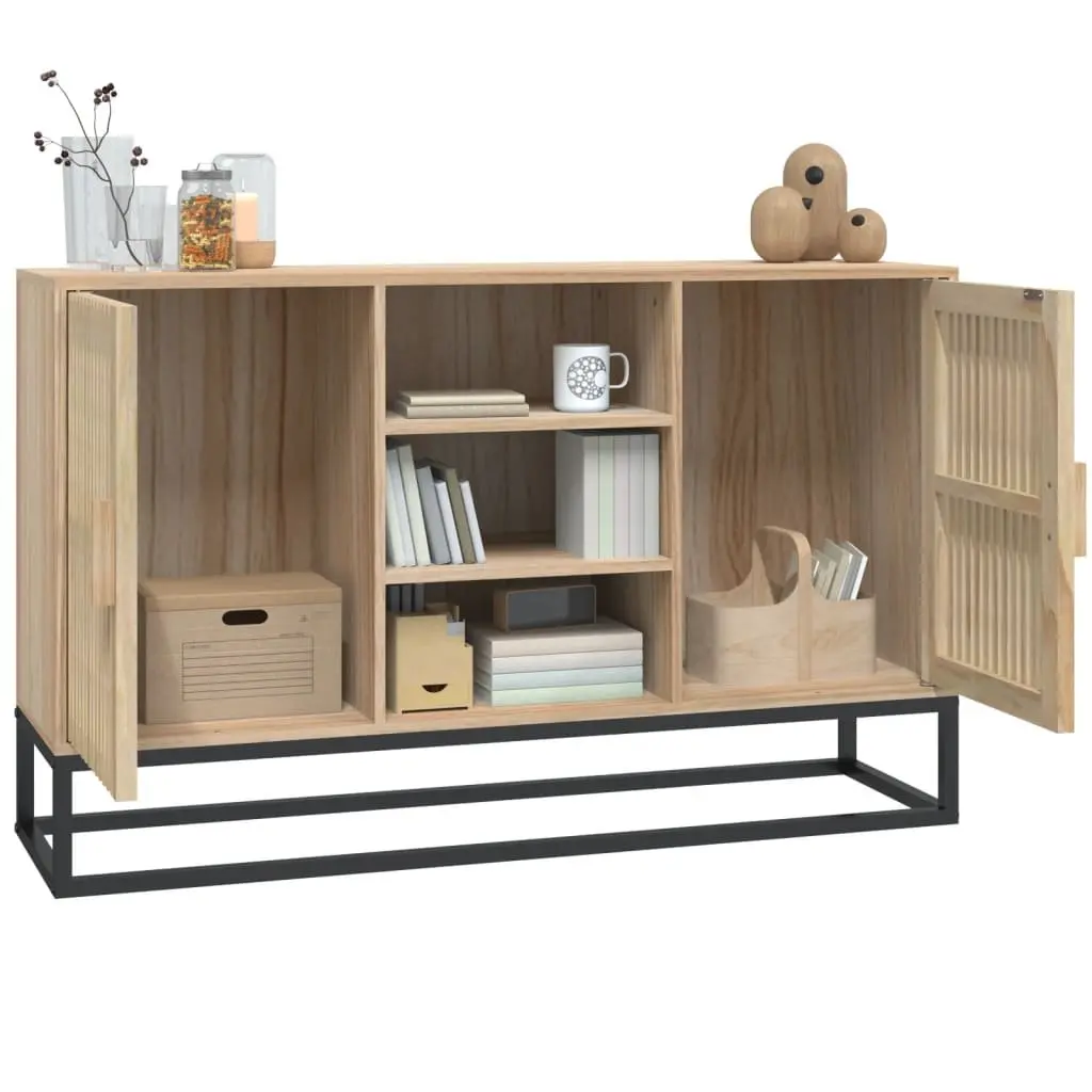 Sideboard Cabinet Brown Engineered Wood 105x30x65cm Storage Buffet Furniture