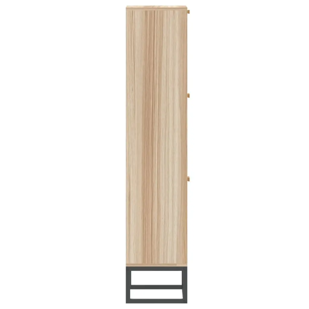 Shoe Cabinet Engineered Wood Brown 52x25x120cm Storage Unit