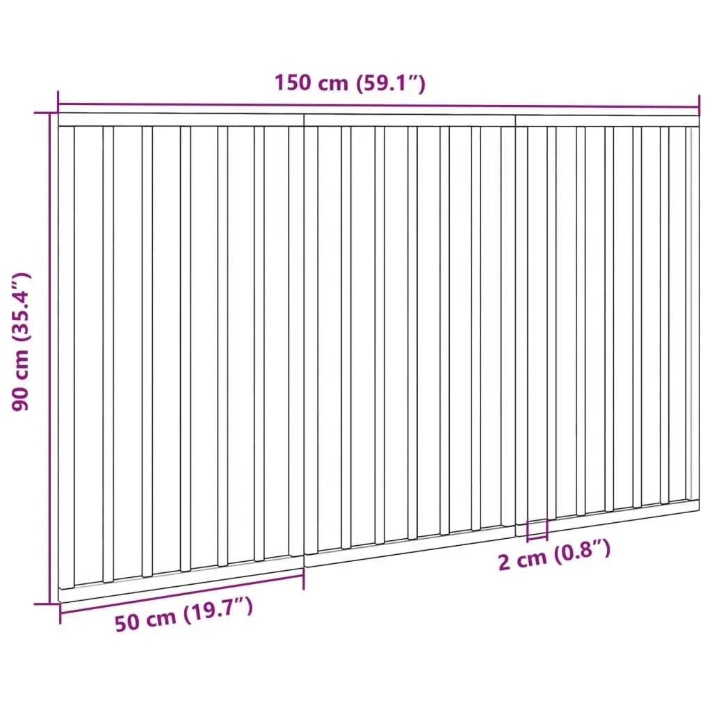 Dog Gate Foldable 3 Panels 150cm Brown Poplar Wood