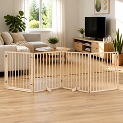 Convenient 4-Panel Dog Gate for Your Furry Friends