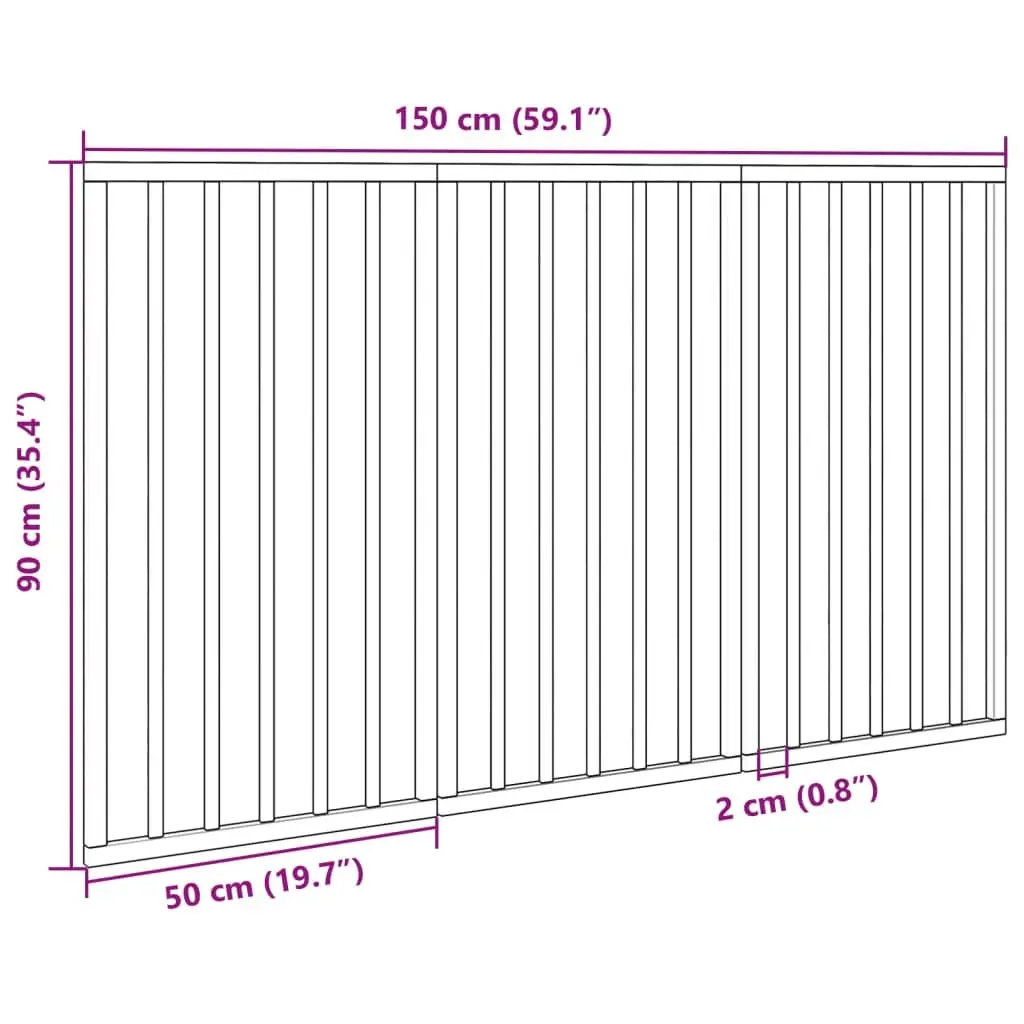 Dog Gate Foldable 3 Panels White 150cm Poplar Wood Pet Safety Barrier