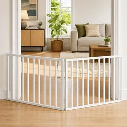 Friendly Foldable Dog Gate for Pets - 2 Panels 160cm White