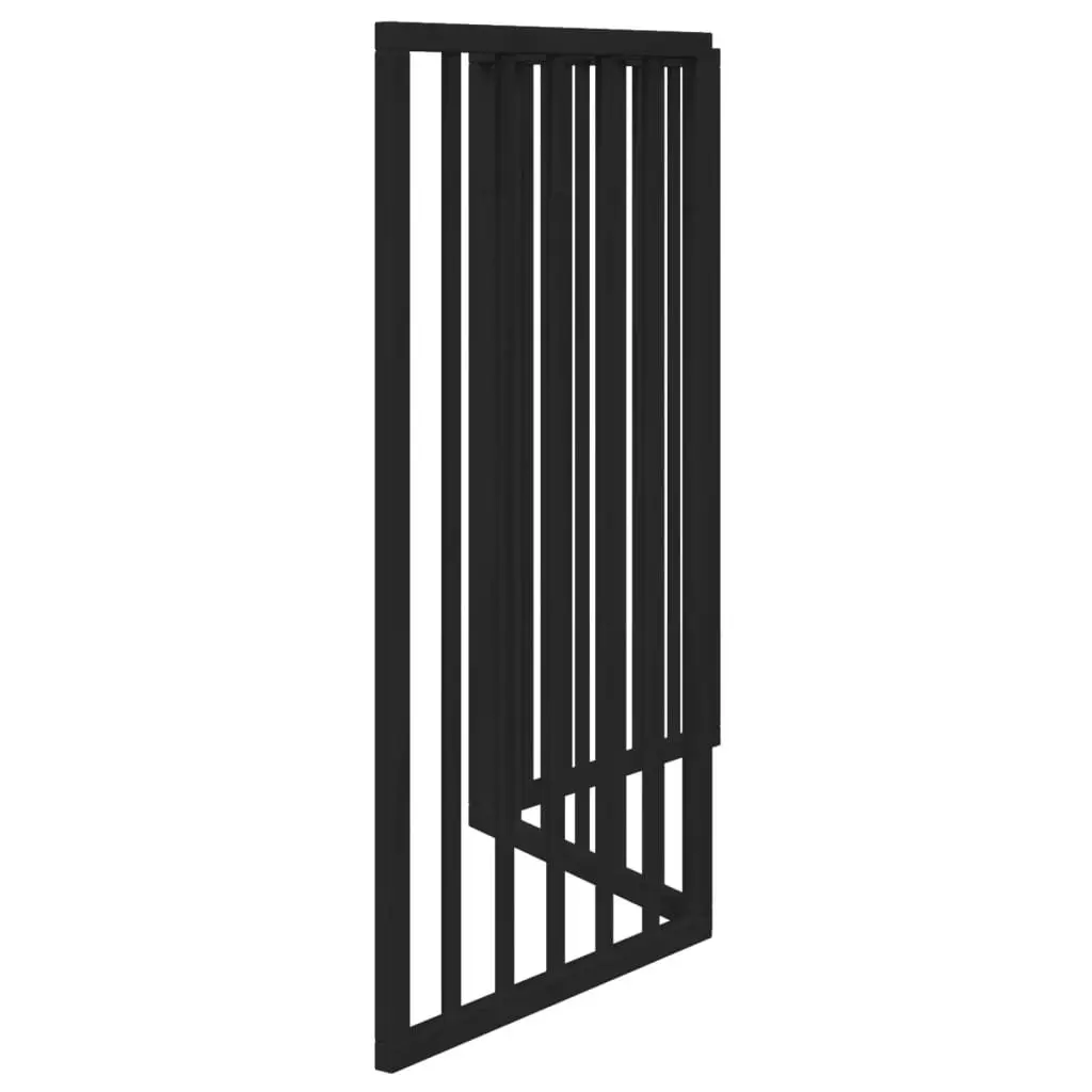 Dog Gate Foldable 3 Panels Black 150 cm Pet Safety Barrier Poplar Wood
