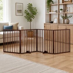 Friendly 4-Panel Dog Gate - Safe and Foldable Design