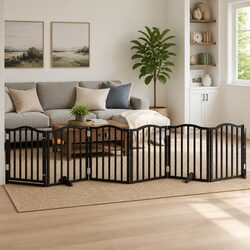 Friendly Foldable Dog Gate in Black for Your Pet