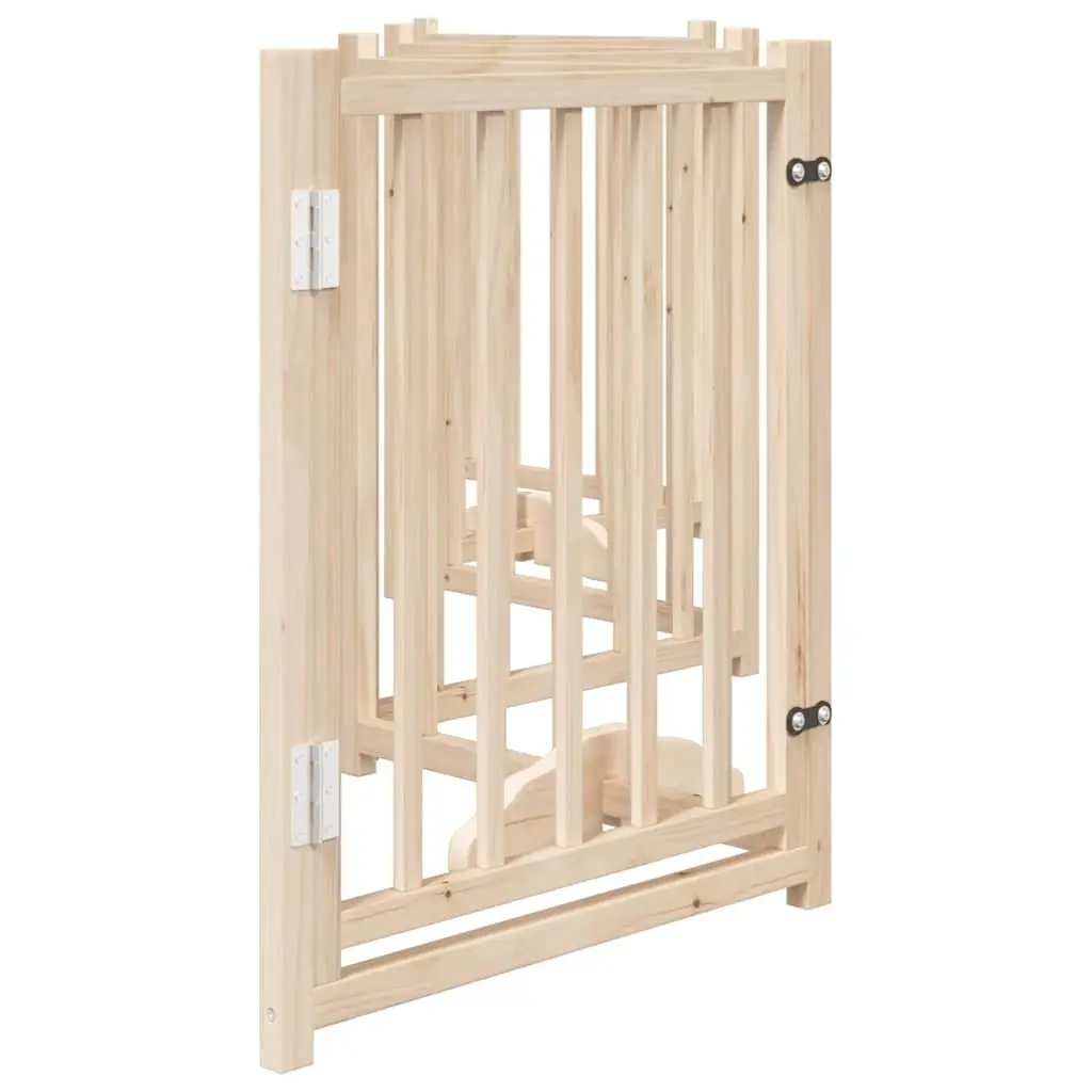 Dog Gate Foldable 6 Panels 300 cm Solid Wood with Door